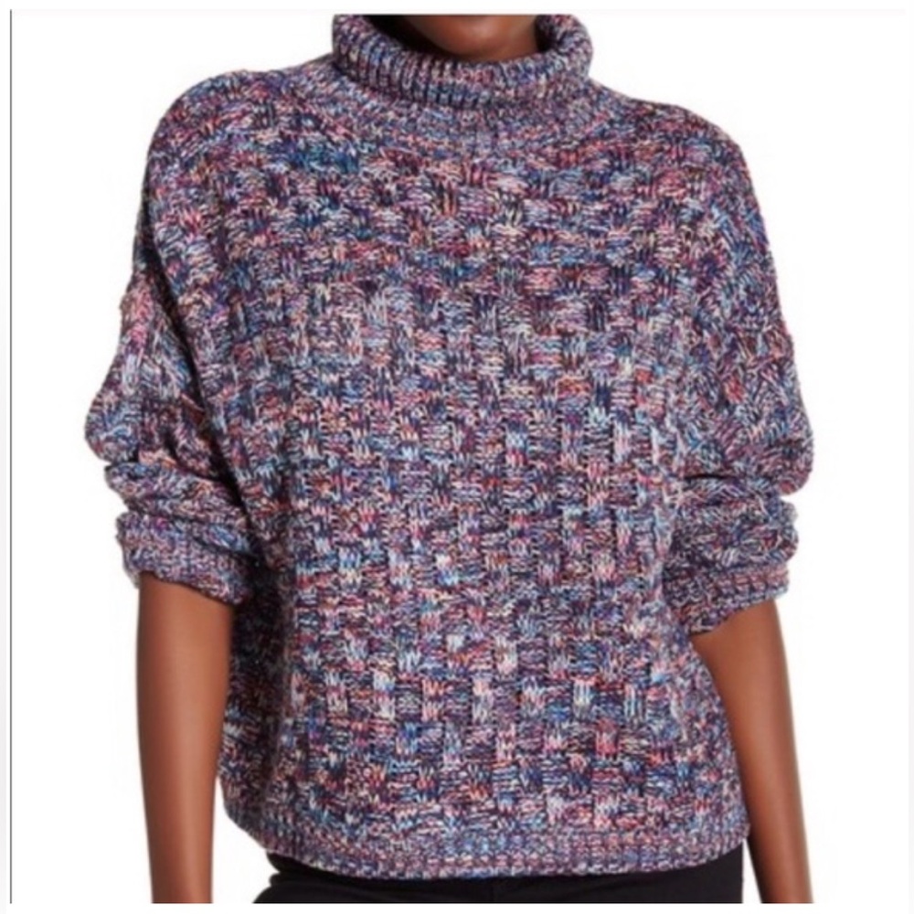 Nordstrom ELODIE Multicolor Turtleneck Sweater